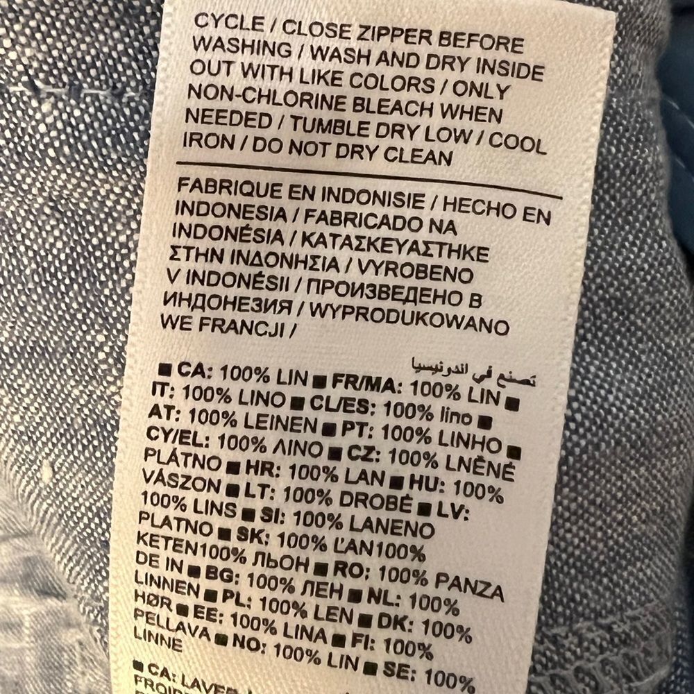 Athleta Womens Retreat Linen Jogger Chambray Blue Size 10  High Rise EUC - Picture 7 of 7